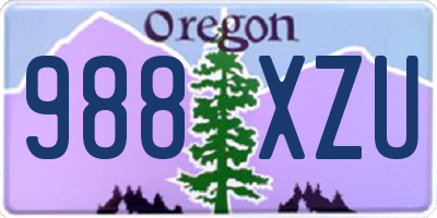 OR license plate 988XZU