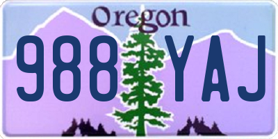 OR license plate 988YAJ