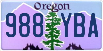 OR license plate 988YBA
