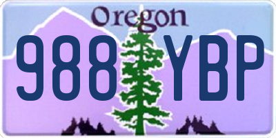 OR license plate 988YBP