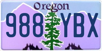 OR license plate 988YBX