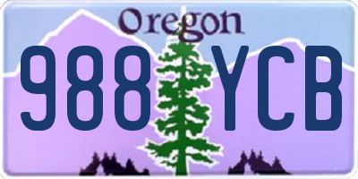 OR license plate 988YCB