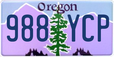 OR license plate 988YCP