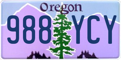 OR license plate 988YCY