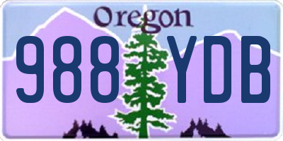 OR license plate 988YDB