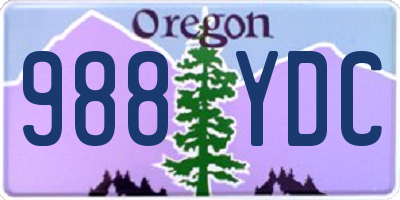 OR license plate 988YDC