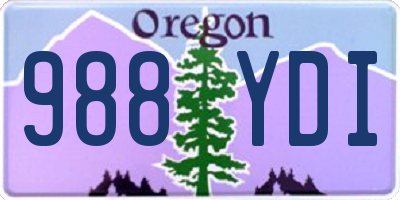 OR license plate 988YDI