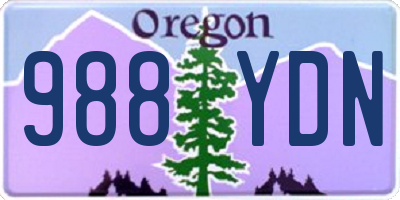 OR license plate 988YDN