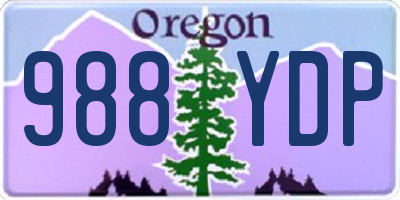 OR license plate 988YDP