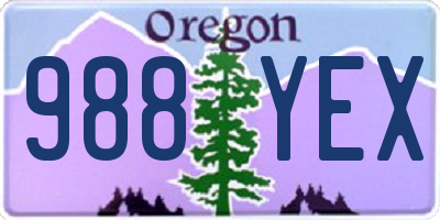 OR license plate 988YEX