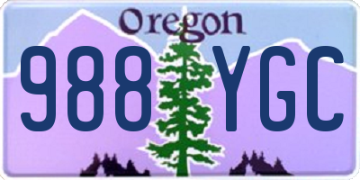 OR license plate 988YGC