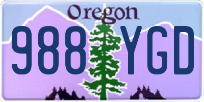 OR license plate 988YGD