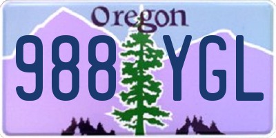OR license plate 988YGL