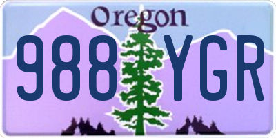 OR license plate 988YGR
