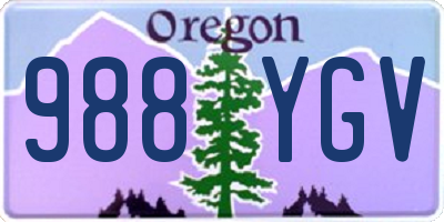 OR license plate 988YGV