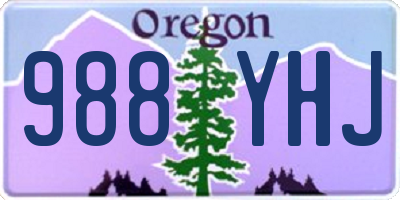 OR license plate 988YHJ