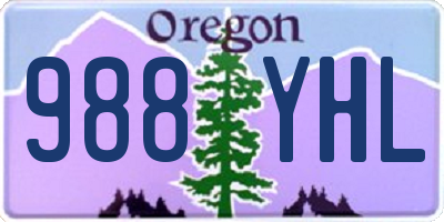 OR license plate 988YHL