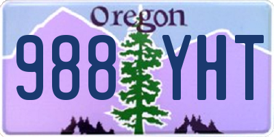 OR license plate 988YHT