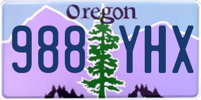 OR license plate 988YHX