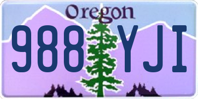 OR license plate 988YJI