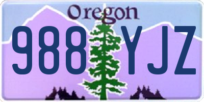 OR license plate 988YJZ