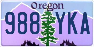 OR license plate 988YKA