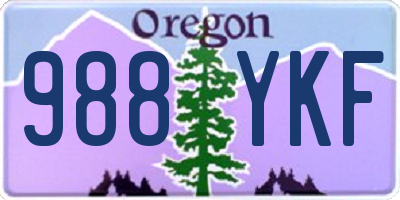 OR license plate 988YKF