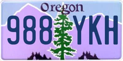 OR license plate 988YKH