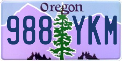 OR license plate 988YKM