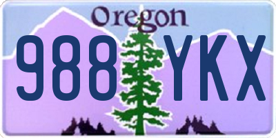 OR license plate 988YKX
