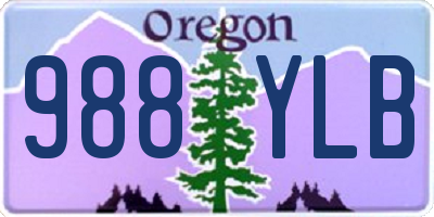 OR license plate 988YLB