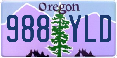 OR license plate 988YLD