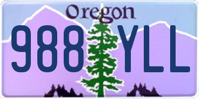 OR license plate 988YLL