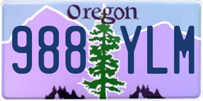 OR license plate 988YLM