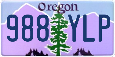 OR license plate 988YLP
