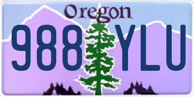 OR license plate 988YLU