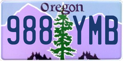 OR license plate 988YMB