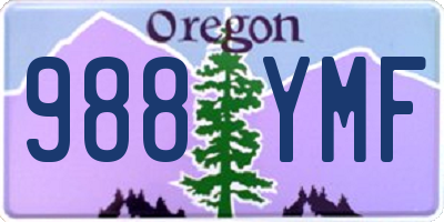 OR license plate 988YMF