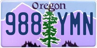 OR license plate 988YMN