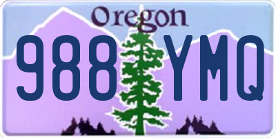 OR license plate 988YMQ