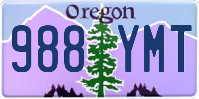 OR license plate 988YMT