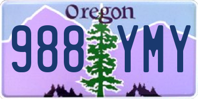 OR license plate 988YMY