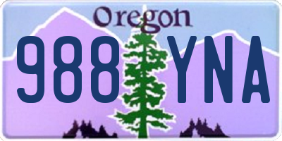 OR license plate 988YNA