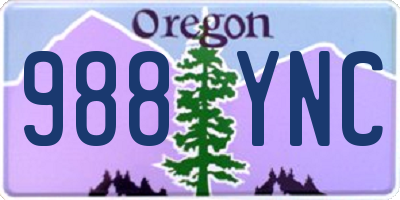 OR license plate 988YNC