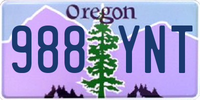OR license plate 988YNT