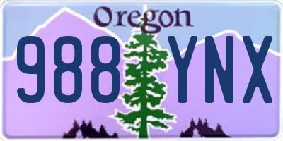 OR license plate 988YNX