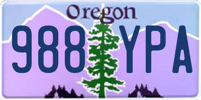 OR license plate 988YPA