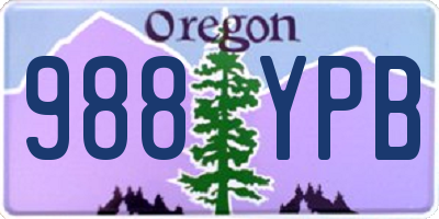 OR license plate 988YPB