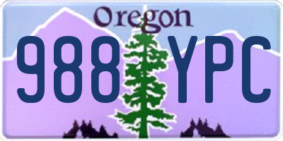 OR license plate 988YPC