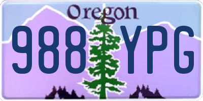 OR license plate 988YPG